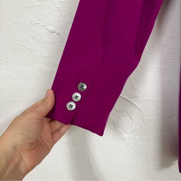 Vintage Classiques Entier Magenta Pink Silk Blazer Jacket Womens S Oversized - Picture 5 of 11